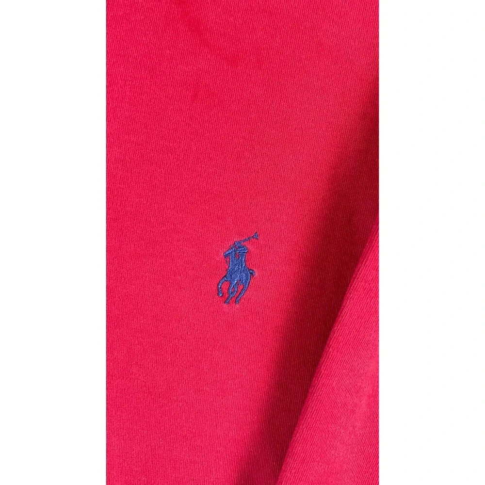 Polo Ralph Lauren Polo Shirt Mens L Red Excellent Short Sleeve Pony Logo
